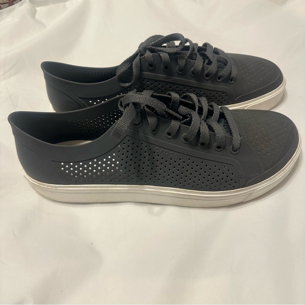 Crocs Men’s Gray Citilane Roka Court Lace-up Sneakers Size 12
